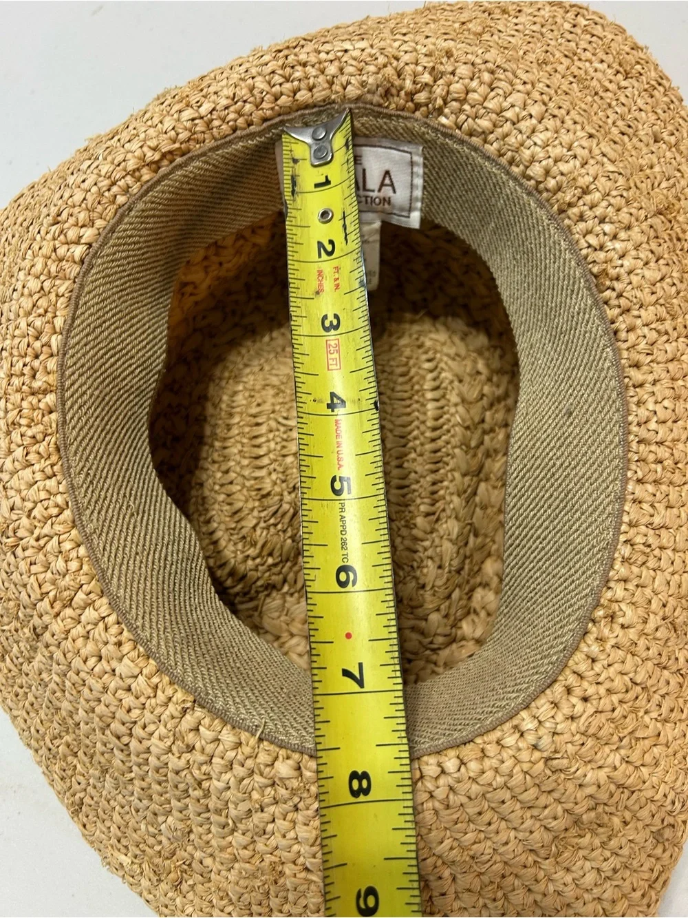Scala women's crocheted raffia natural woven straw hat OS
